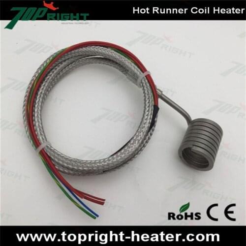 Section 3x3mm Dia.19x25mm hot sale hot runner heater quartz coil heater 220v400w