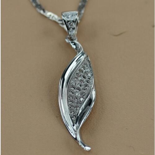 SHUNXUNZE Luxury jewellery christmas Wedding pendants for women best sell dropshipping White Cubic Zirconia Rhodium Plated R3137