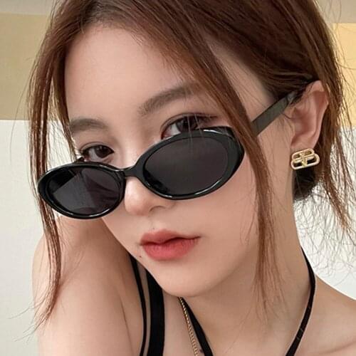 New Small Frame Vintage Sunglasses Women Men Oval Brand Design Fashion Street Beat Sun Glasses Female Simple Gafas De Sol UV400