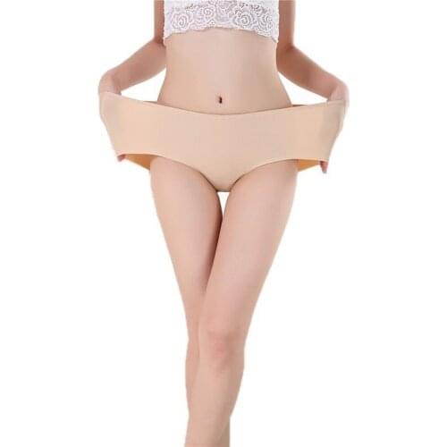 1Pcs Women Seamless Invisible Underwear Thong Lingerie Briefs Cotton Spandex Black/white/nude Panties