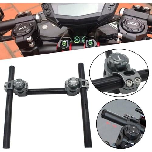 Universal 22mm Motorcycle Handle Bar Steering Wheel Strengthen Adjustable Cross Bar Motorbike Handlebar For Honda PCX150 PCX125