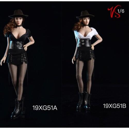 In Stock VSTOYS 19XG51 1/6 Scale Caribbean Style Short Skirt Sexy Deep v Suit Suitable for 12 inches PH Female Body