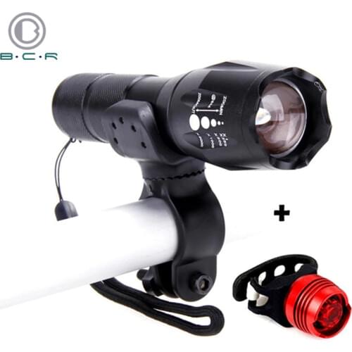 Waterproof Bright Bike Light Headlight+Taillight Set Holder Cycling Accessories LED Safety Lights Bicycle Lamp Torch Flashlight