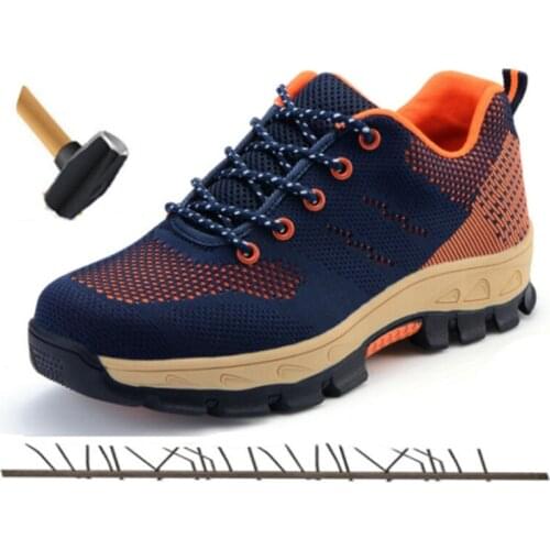 Unisex Low To Help AIR Mesh Breathable Steel Toe Cap Work Safety Shoes Mens Construction Non-slip Protection Boots Men Sneakers