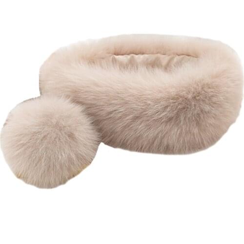 Women Real 2020 new design popular European korean Fox Fur Collar Winter Warm Natural Fur Scarf Top Quality Shawl