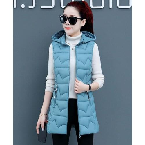 Large Size 5XL Vest Women Coat New 2021 Vests Womens Jacket Long Slim Thick Warm Sleeveless Female Waistcoat Black Fashion