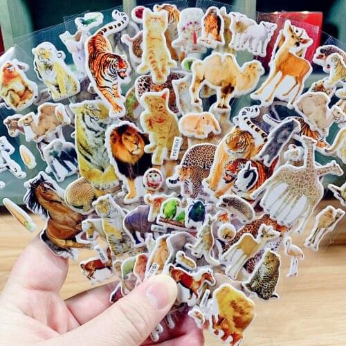 1Pcs Bubble Stickers 3D Cartoon Animal Waterproof DIY Baby Toys For Children Boy Girl Dropshipping Fastship