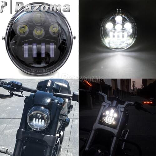Aluminum 60W Motorcycle LED Front Headlight Cusom W/ Angle Eye For Harley V-Rod VRSC VRSCA VRSCB VRSCF VRSCSE VRSCR VRSCX VRXSE