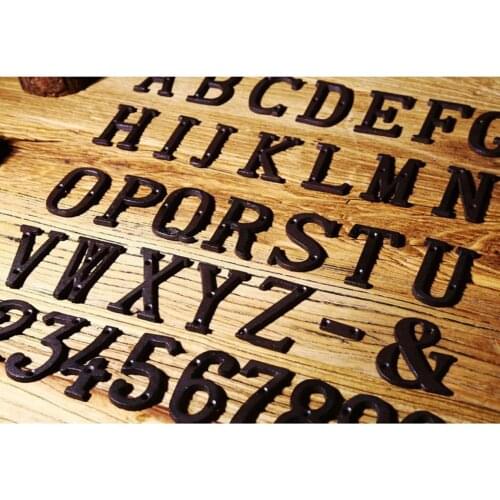 10pcs Digits 0-9 Cast Iron Metal Plate Sign Plaque for House Address Garden Street Office Door