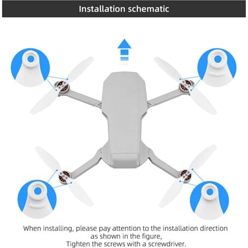2 Pairs Low-Noise White Propellers for DJI Mavic Mini 2/Mavic Mini Drone Accessories