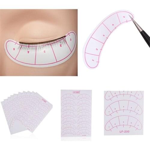 21Pairs 3D Paper Patches Eyelash Under Eye Pads Lash Eyelash Extension Practice Eye Tips Sticker Wraps Makeup Tools
