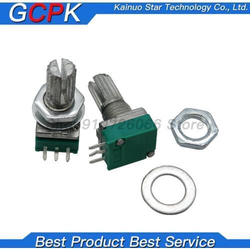 5pcs RK097N 5K 10K 20K 50K 100K 500K B5K with a switch audio 3pin shaft 15mm amplifier sealing potentiometer
