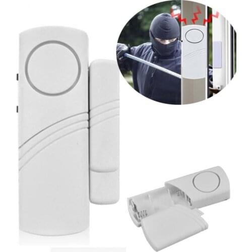 Wireless Wood Door Alarm Sensor Window Detector 120Db Buzzer Burglar Security Alarm System Battery Safety Window Door Sensor NEW
