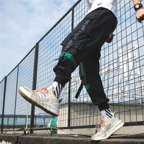 Prowow 2021 Spring New Men Multi-pocket Cropped Pants Hip Pop Pants Sweatpants Male Casual Fashion Cargo Pants Men Jogger Pants