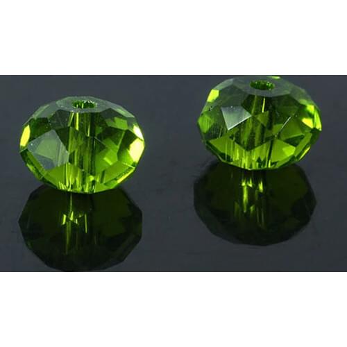 100PCS 8MM Austria Crystal Bead Rondelle Loose Faceted Glass Beads Spacers Beads for Bracelet Jewelry Making