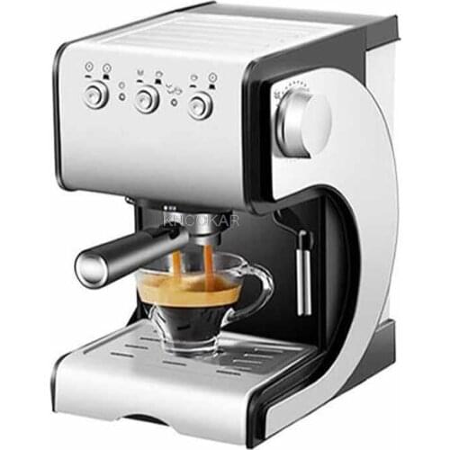 Domestic appliances 1.5 liter coffee machine small Italian semi-automatic steam milk and foam machineD389