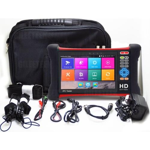 CCTV tester Monitor 8MP TVI CVI AHD SDI CVBS IP CCTV Camera Tester 7inch touch screen POE , DV12V output