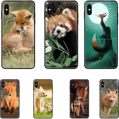 Cusize For Redmi 3S 4X 4A 5 5A 6 6A 7 7A 8 8A 8T 9 9A K20 K30 S2 Y2 Pro Plus Ultra Cute Baby Foxes Red Pink Fox Black Soft