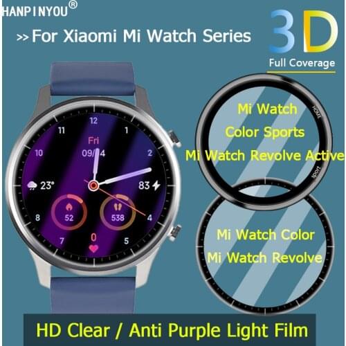 For Xiaomi Mi Watch Color / Sports / Revolve Full Covering 3D Curved Plating Soft PMMA PET Film Screen Protector -Not Glass