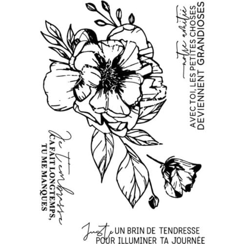 French Clear Stamp for Scrapbooking Transparent Silicone Rubber DIY Photo Album Decor 1809