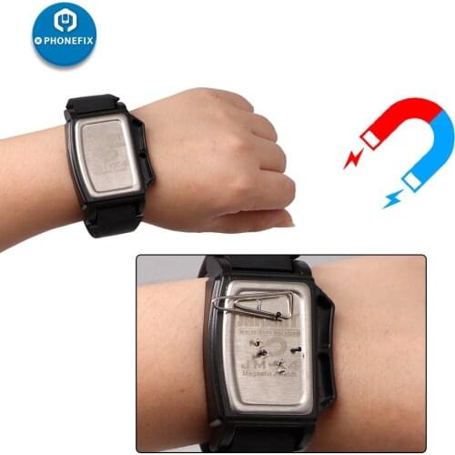 JAKEMY JM-X4 Powerful Magnetic Wrist Band Wristband Small Metal Nuts Screws Nails Component Adsorption Bracelet for Phone Repair