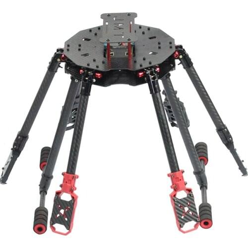 JMT Saker675 675mm / Saker610 610mm 6-axis Carbon Fiber Folding Rack DIY RC Drone Frame Kit with Landing skid Motor Mount