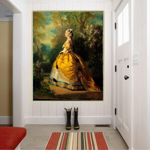 Citon Winterhalter《The Empress Eugenie Eugenie De Montijo》Canvas Oil painting Artwork Picture Wall Decor Modern Home Decoration