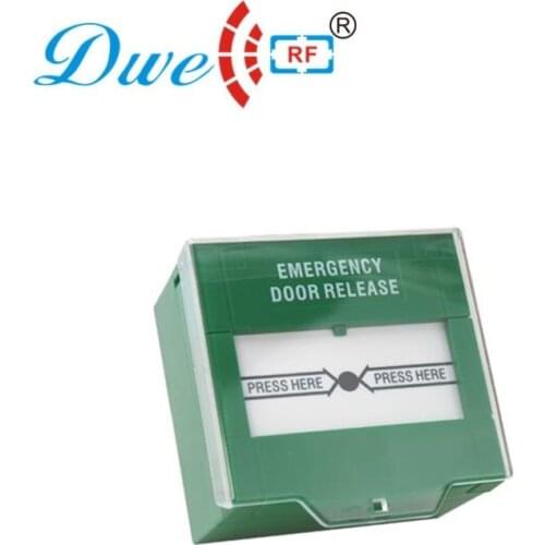 12V green door emergency release button door push exit button switch single pole with cover NO NC COM