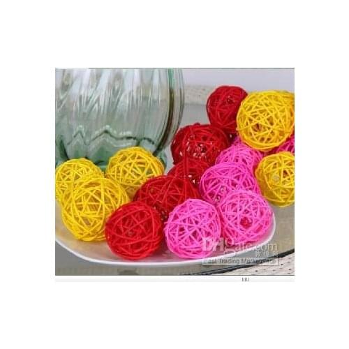3 cm 1.2 inch Diameter Creative rattan ball for Christmas Wedding Decoration home Ornament craft supplies free shipping
