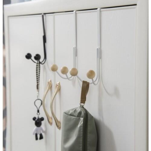 Nail-free Double-head Hook Multifunctional Clothes Hat Towel Door Back Hook Bathroom Kitchen Storage Decoration