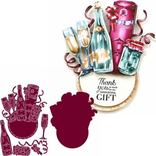 Celebratory Champagne Metal Cutting Dies Toast Die Cuts For Card Making DIY Scrapbook Decoration New 2019 Embossed Crafts Cards