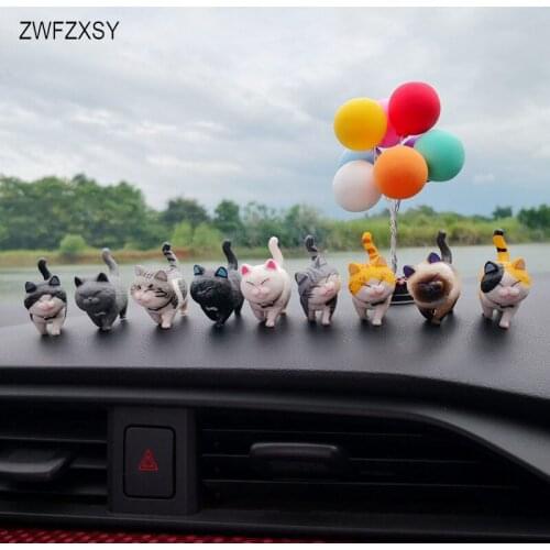 Cute cat car doll car center console decoration accessories car decoration children toys