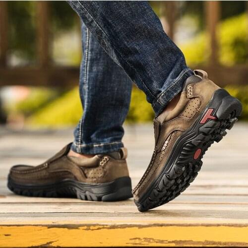 Loafers male masculino para mens man for causal shoes flat sale leather casual fashion leisure Mens shoe informales men cuero