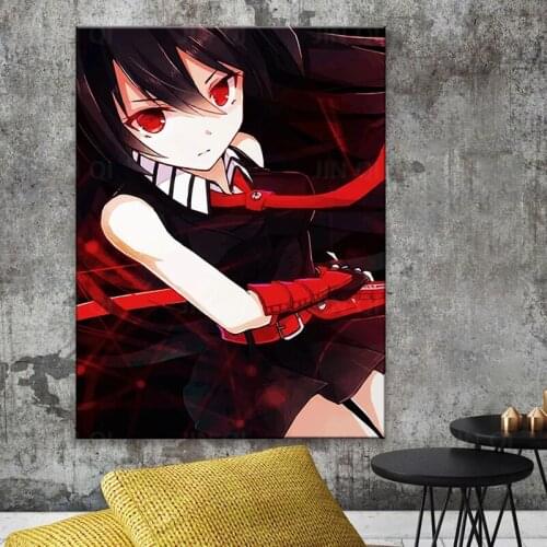 Wall Art HD Printed Japan Anime Canvas Paintings Akame ga KILL Poster Home Decor Modular Gril Pictures For Bedroom Framework