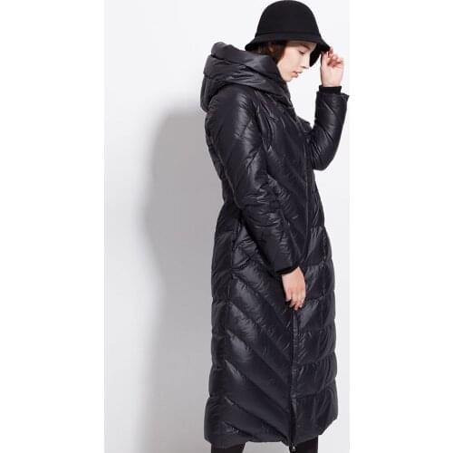Plus Size 3XL New Winter Duck Down Jacket Women Long Coats European Thick Female Warm Clothes Stand Up Collar LX387