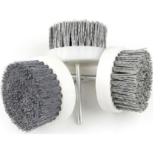 New 2pc/lot OD80MM Nylon Wire Brush Rotary Grinding Tool Wood Carving Furniture Brush used on Electric Drill