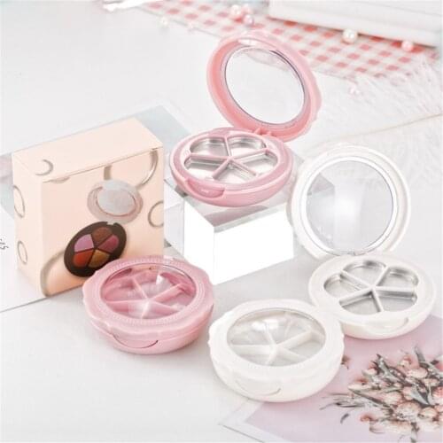 New Flower Shape Empty Lipstick Case Eyeshadow Palette With 5 Grids Pans Makeup Container Organizer Box Rouge Lipstick Box