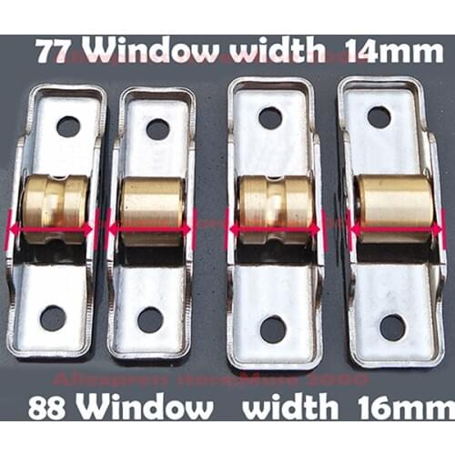 Window rollers pulley stainless steel and brass roller width 14mm 16mm rolling wheel push steel glide wheel sheave cabinet