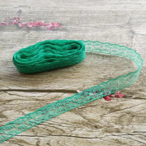 Wholesale beautiful 10 yards 22mm Green lace ribbon embroidery lace DIY jewelry decoration / clothing accessories