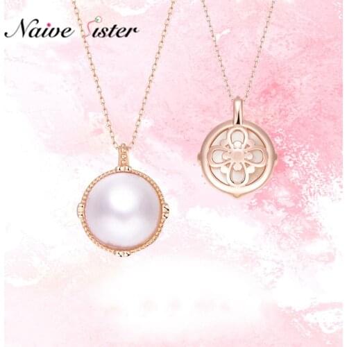 Ladies Luxury Handpicked AAA Freshwater Cultured Single Pearl Pendant Necklaces for Women Wedding Gift Jewelry