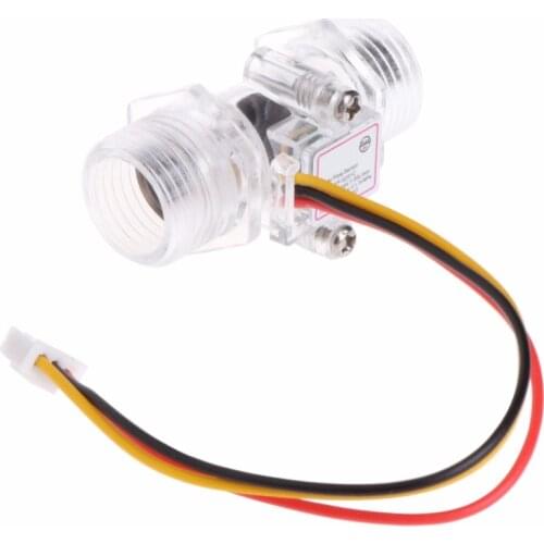 Water Flow Sensor Switch G1/2" Hall Effect Meter Control DC 5-15V Switches