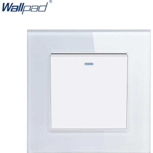 Reset Switch Wallpad Tempered Glass 110V-250V EU UK Standard Momentary 1 Gang Reset Push Button Switch Doorbell Switch