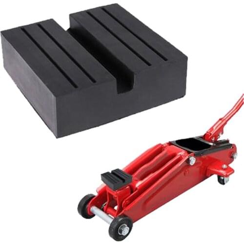Car Lift Jack Stand Rubber Pads Square Universal Slotted Frame Rail Floor Jack Guard Adapter Pad Automobiles Vehicle Repair Kit