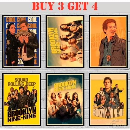 20 Designs Brooklyn Nine-Nine Kraft paper Poster Abstract Art Painting Funny Wall Sticker 42X30cm