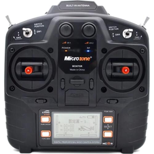 FATJAY Microzone MC8B 2.4G 8CH Remote Control Transmitter MC8RE 8CH Receiver radio system for RC aircraft fixed-wing helicopter