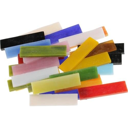 70 Pieces Rectangle Shape Different Colors Glass Pieces Mosaic Tiles