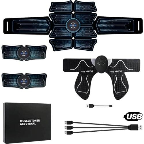 Abdominal Muscle Stimulator ABS Home Gym EMS Vibration Fitness Massager Electroestimulador Muscular Trainer Toner Toning Belt