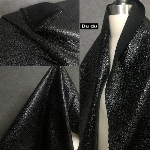 50*138cm Bump Texture Clothing Fabric Coating leather Composite Grain appearance Jacket Coat Creative Fabric DIY