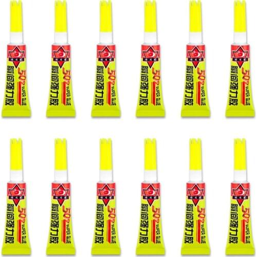 TSLEEN 12Pcs Instant Strong Super Glue 3g 502 Cyanoacrylate Adhesive Liquid Wood Rubber Leather Paper DIY Craft Superglue