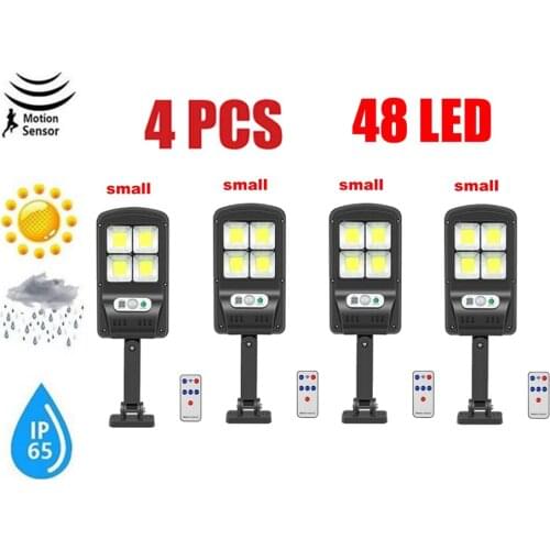 4pcs tabular oblong 48 LED Outdoor Solar Light PIR Motion Sensor Wall Light Waterproof Solar Lamp Garden Decoration security sun
